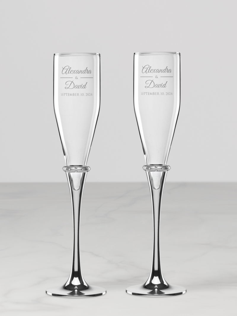 Personalized Devotion 2-Piece Toasting Flute Set