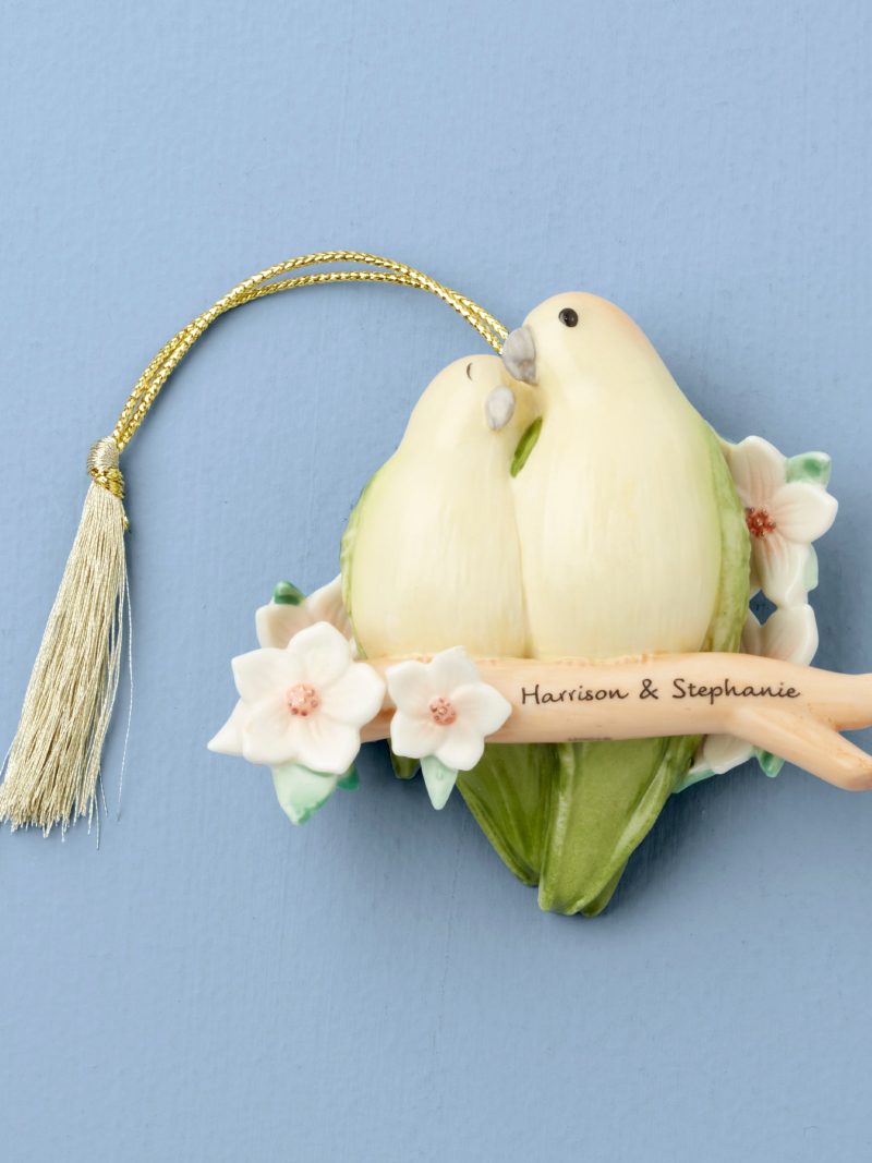 Personalized Love Birds Ornament